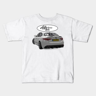 ALFA ROMEO Giulia Bianco Back Kids T-Shirt